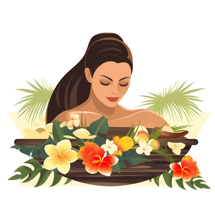 Woman Relaxing in Spa