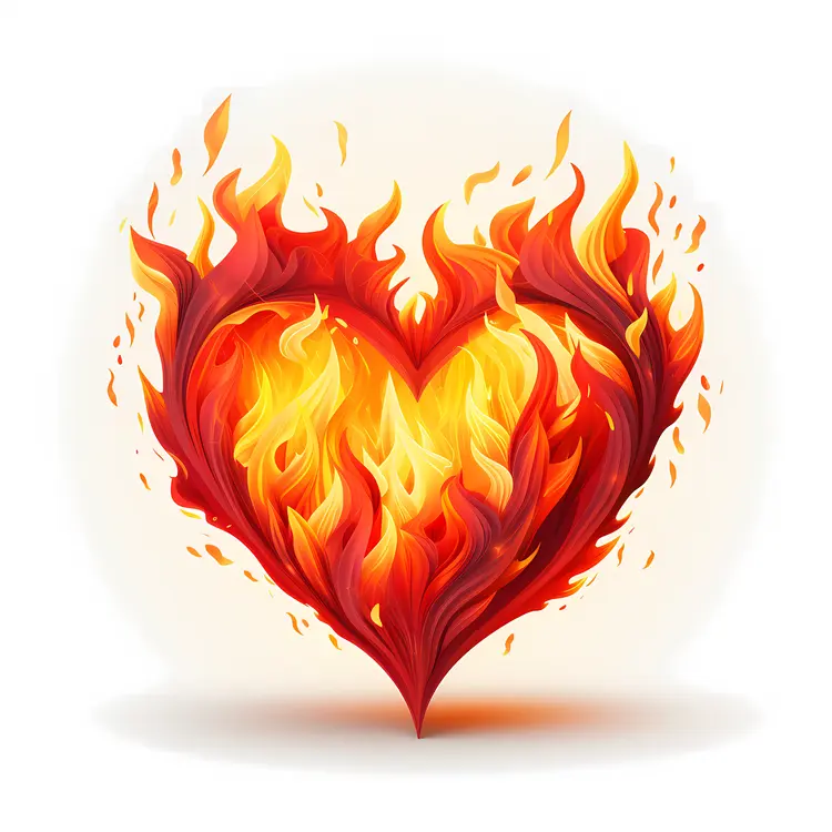 Heart on Fire Illustration