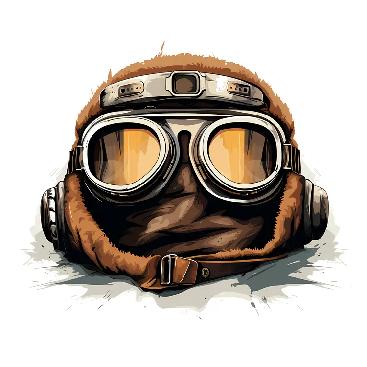 Fur Aviator Helmet with Goggles