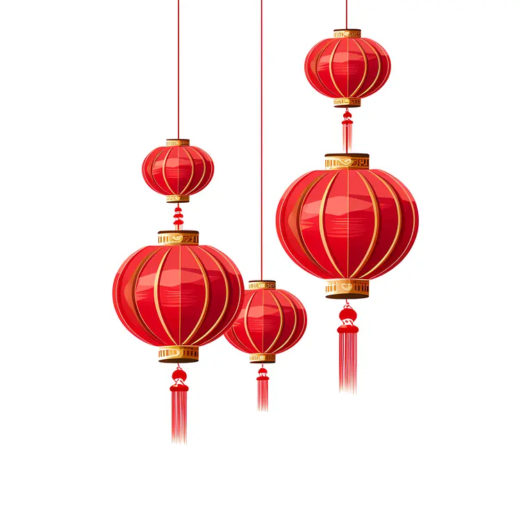 Red Lanterns for Chinese New Year Celebration