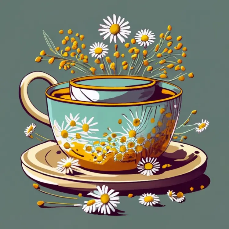 Beautiful Tea Cup with Daisy Flowers