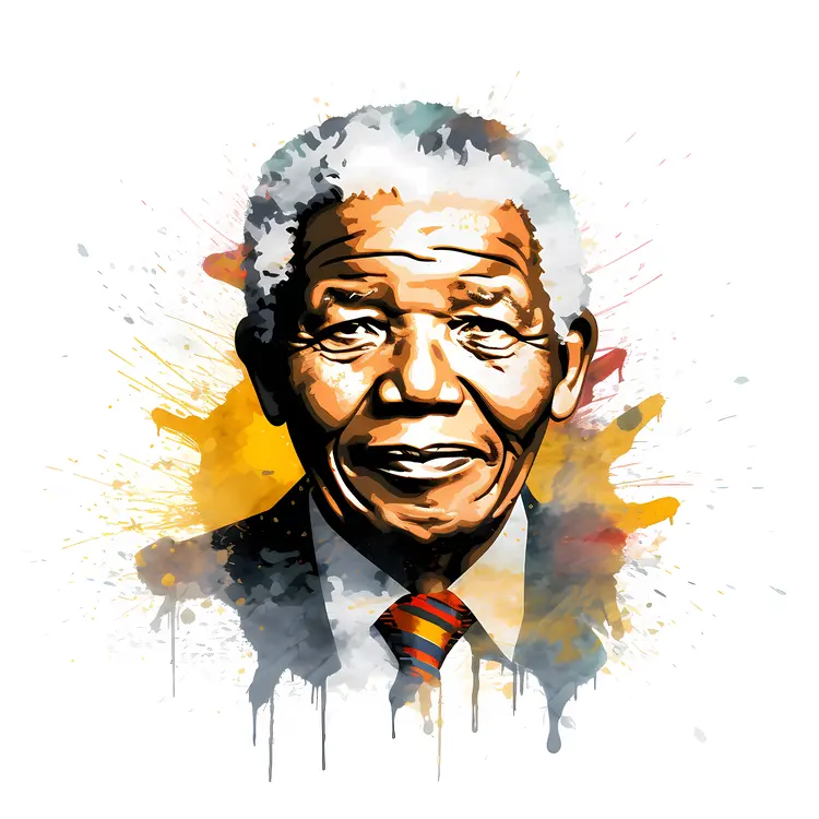 Colorful Watercolor Portrait of an Elderly Man