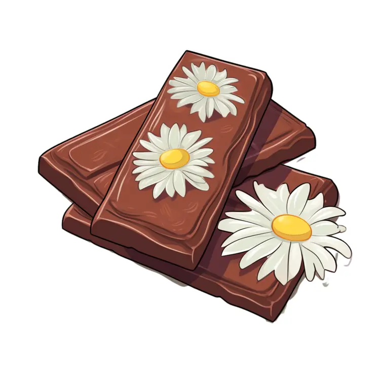 Chocolate Bars with Daisies