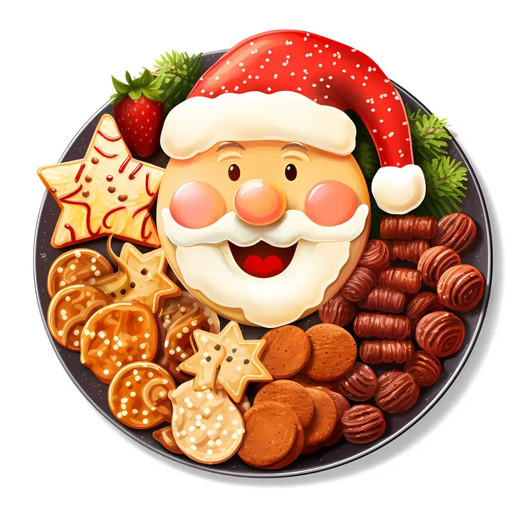 Santa Claus Cookie Plate