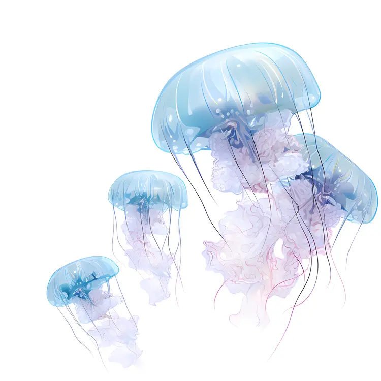 Blue Jellyfish in Tranquil Waters