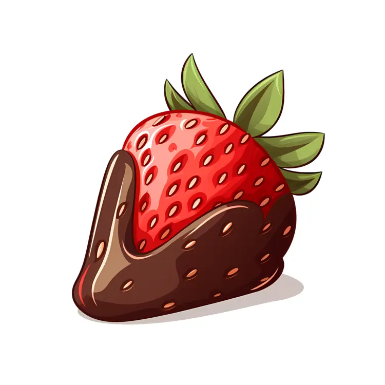 Partially Dipped Chocolate Strawberry