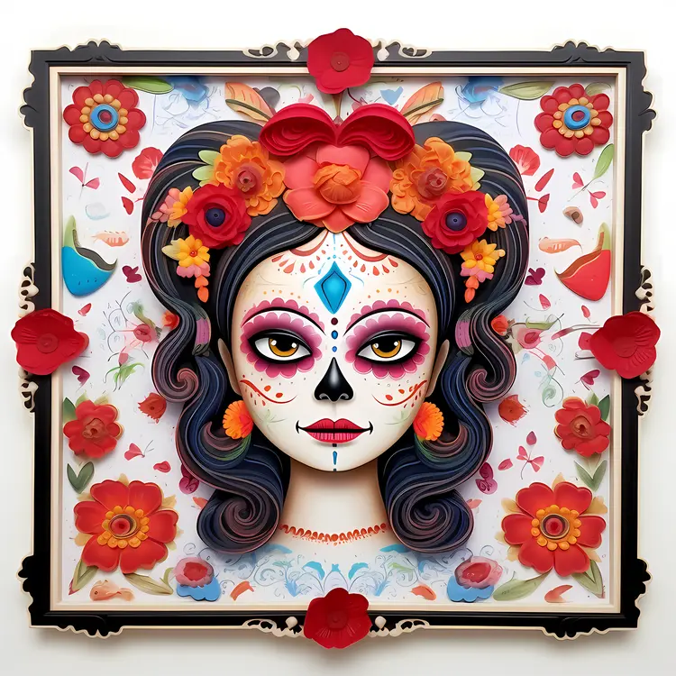 Beautiful Sugar Skull Art for Day of the Dead Celebration