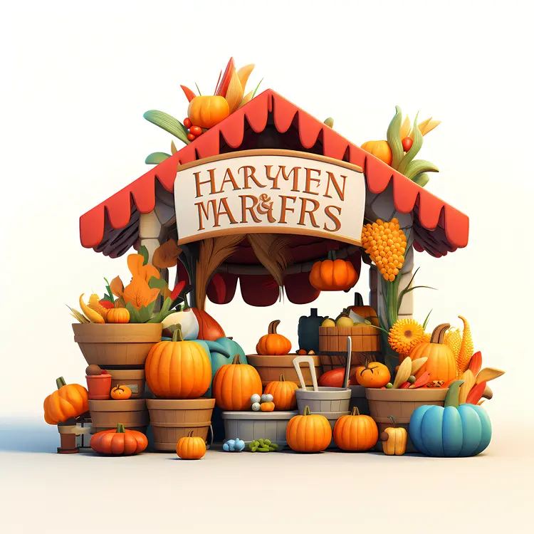 Autumn Pumpkin Market Stall