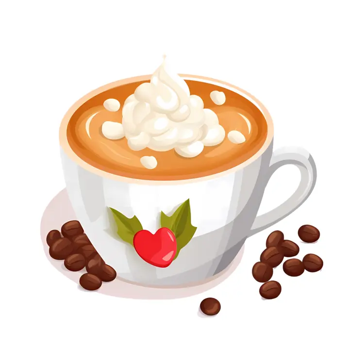 Coffee with Cream in Cute Cup