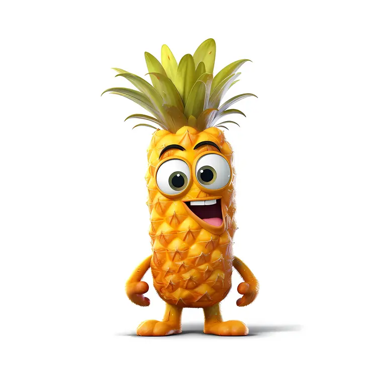 Cute Cartoon Pineapple Character