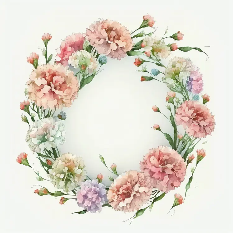 Beautiful Pastel Flower Wreath for Festive Decoration