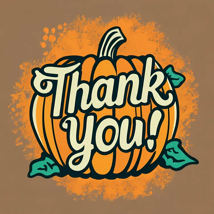 Thank You Pumpkin with Gratitude Message