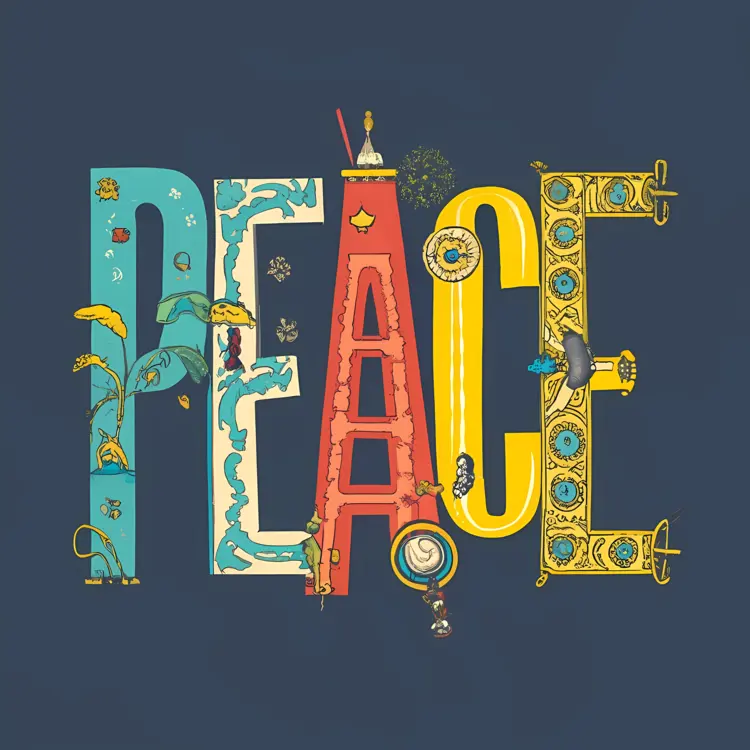 Decorative Peace Typography Design