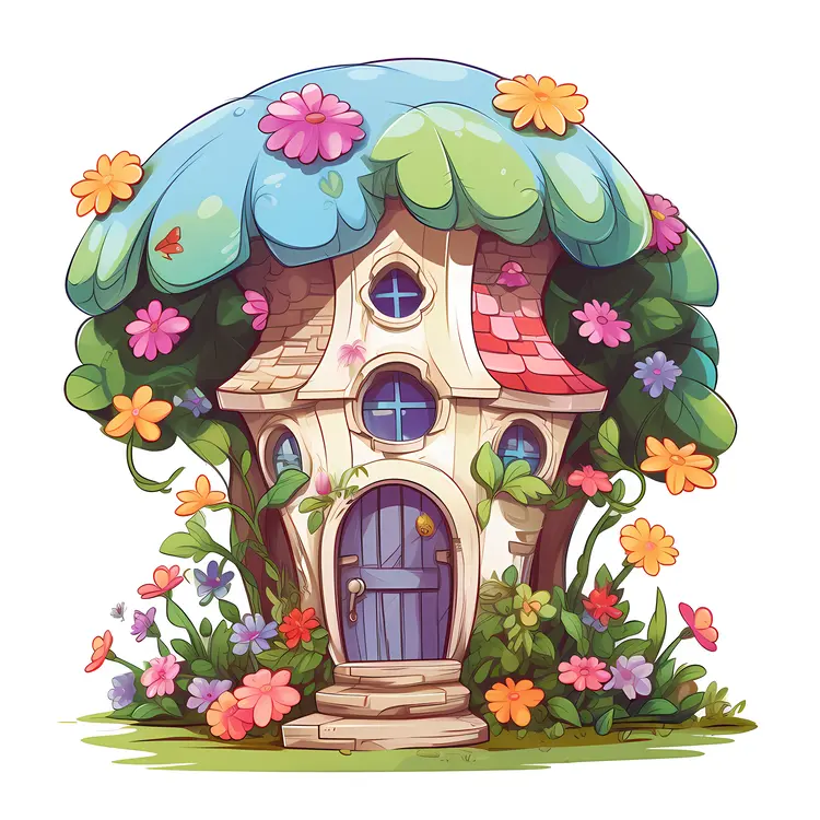 Small cute doodle house