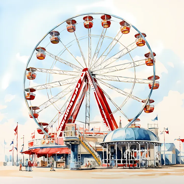 Vintage Ferris Wheel at Carnival