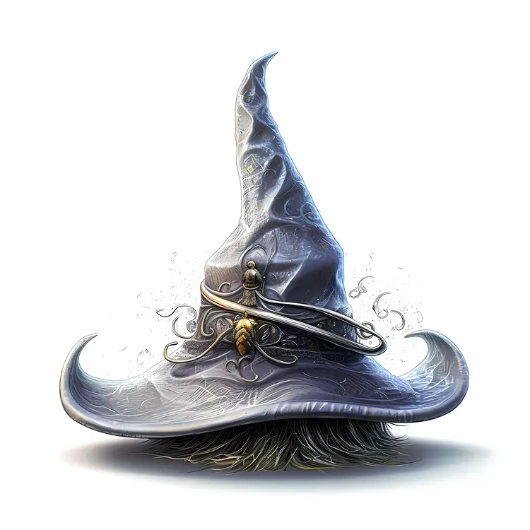 Decorative Silver Wizard Hat