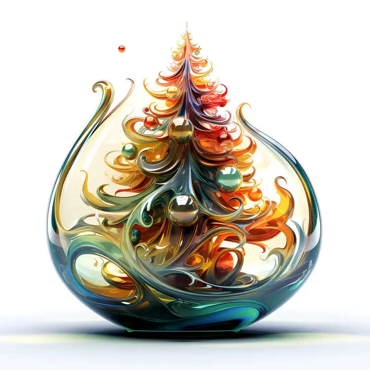 Artistic Christmas Tree in a Glass