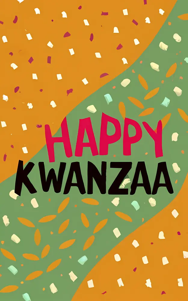 Happy Kwanzaa with Confetti