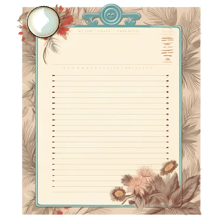 Decorative Floral Stationery Paper