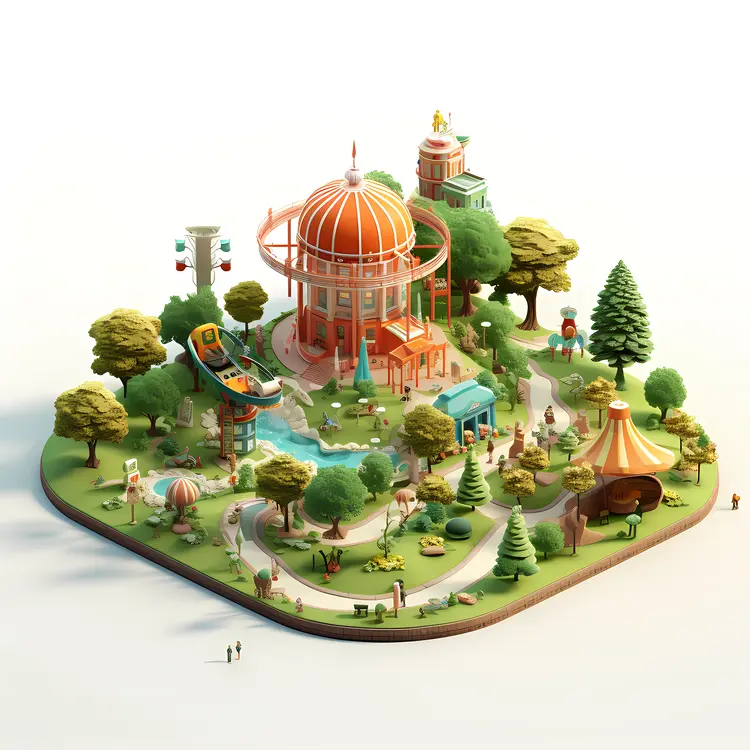 Small Cute Doodle House with Dome