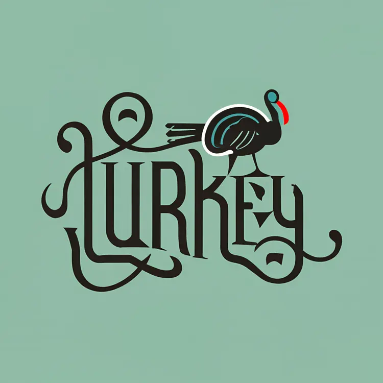 Turkey with Decorative Text