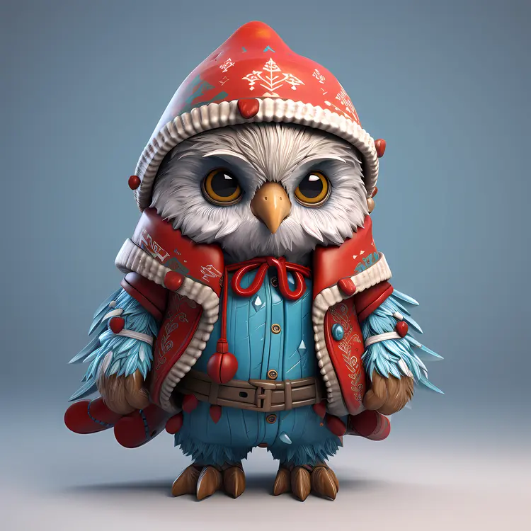 Owl in Hooded Jacket