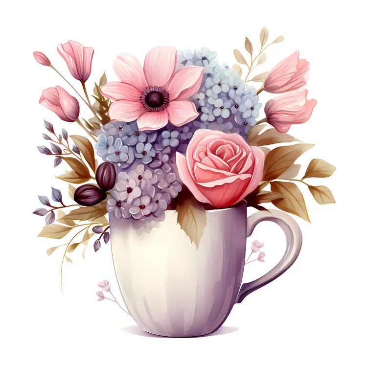 Beautiful Floral Arrangement in Mug
