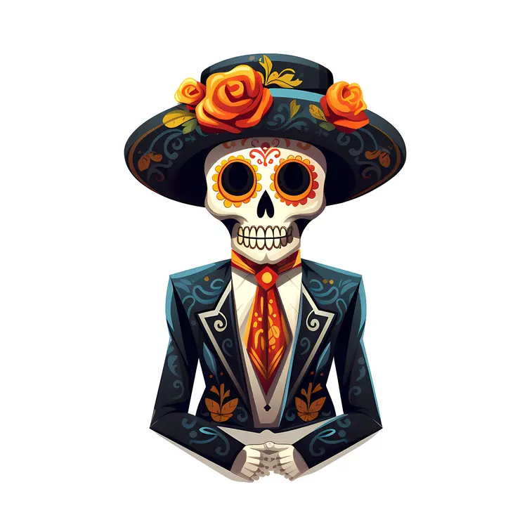 Skeleton in Festive Suit