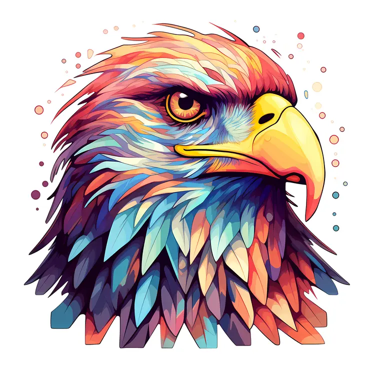 Colorful Artistic Eagle Illustration