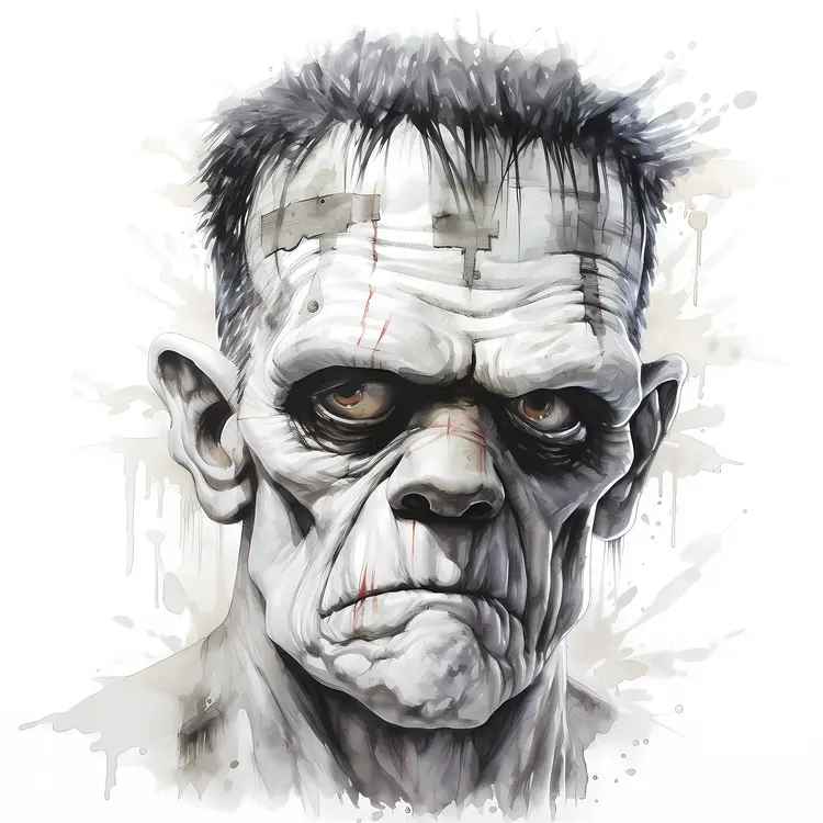 Realistic Frankenstein Monster Portrait