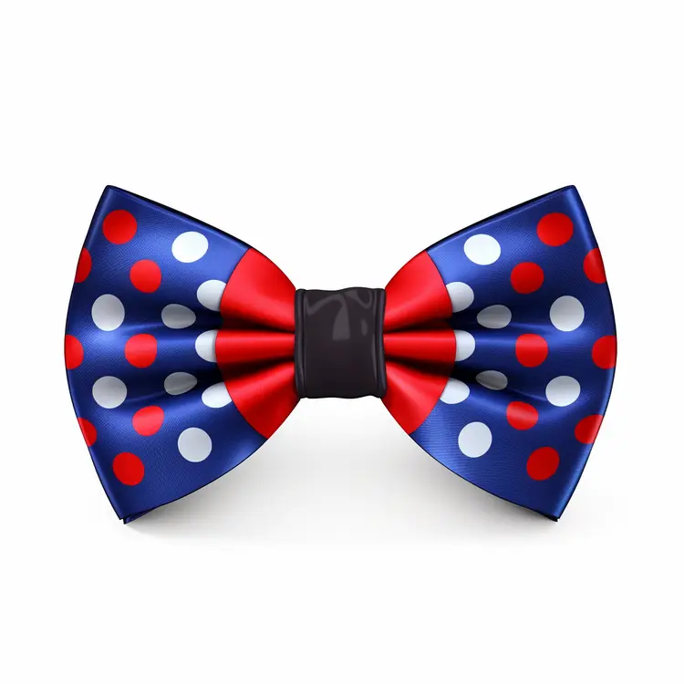 Polka Dot Bow Tie in Red and Blue