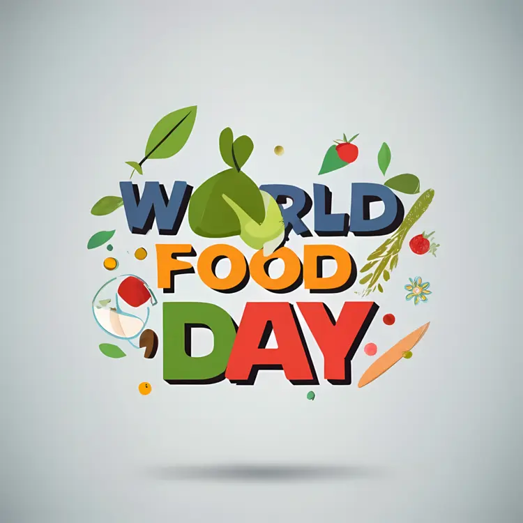 World Food Day with Colorful Food Elements