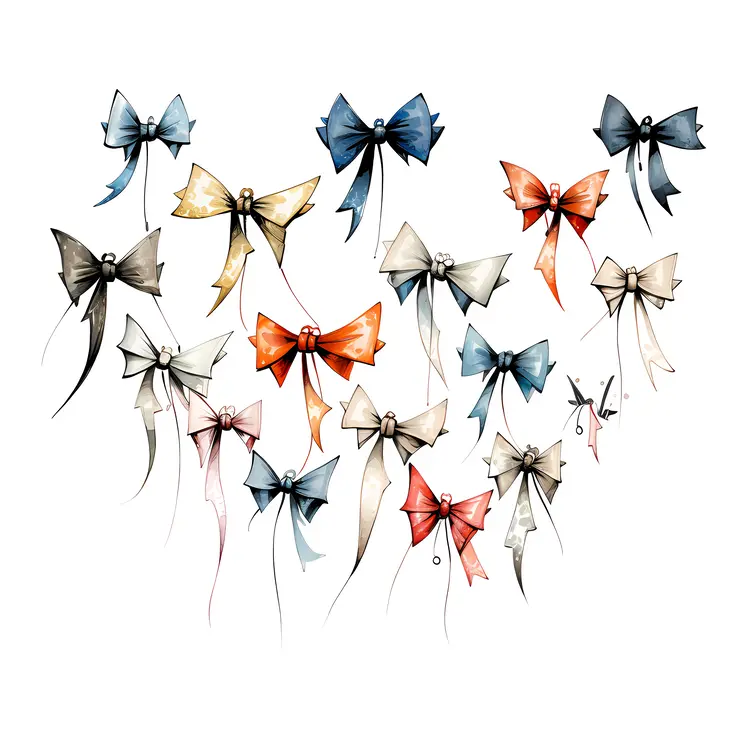 Variety of Colorful Bows