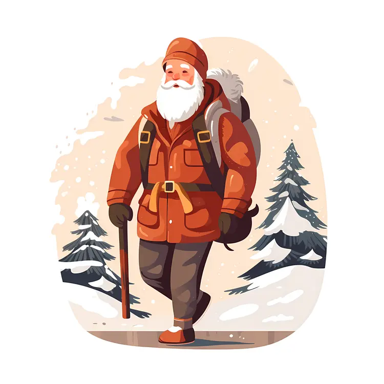 Santa Claus Hiking
