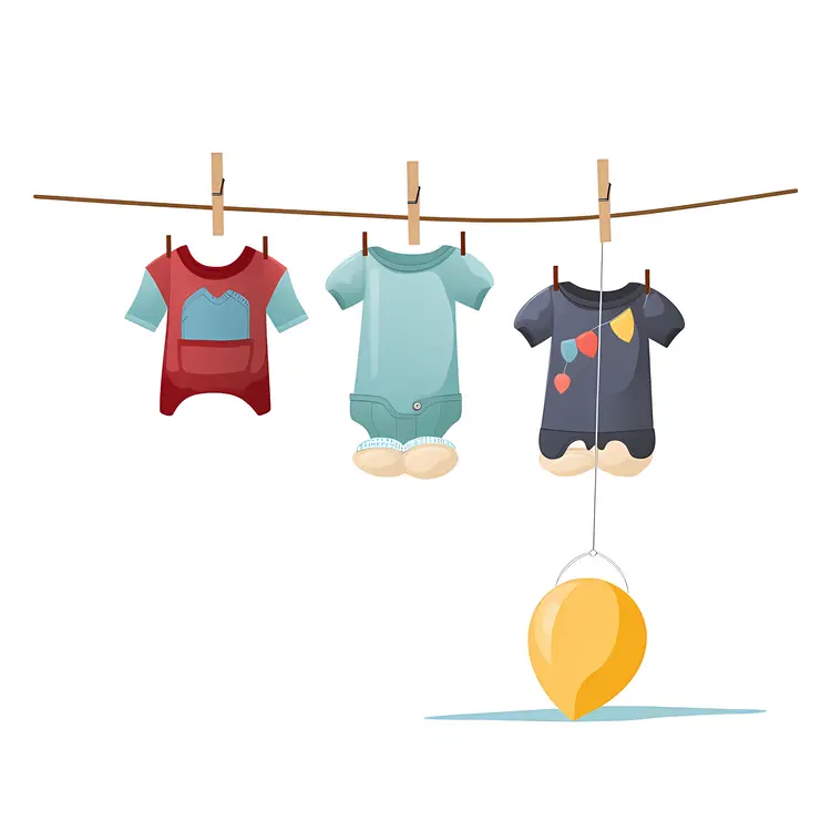 Colorful background of children's clothing and accessories for rainy days