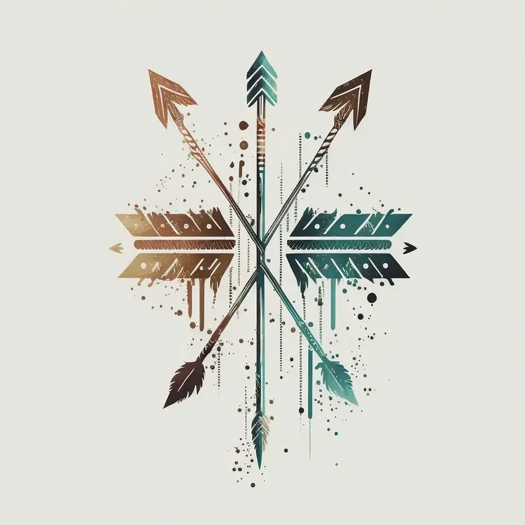 Tribal Crossed Arrows Design