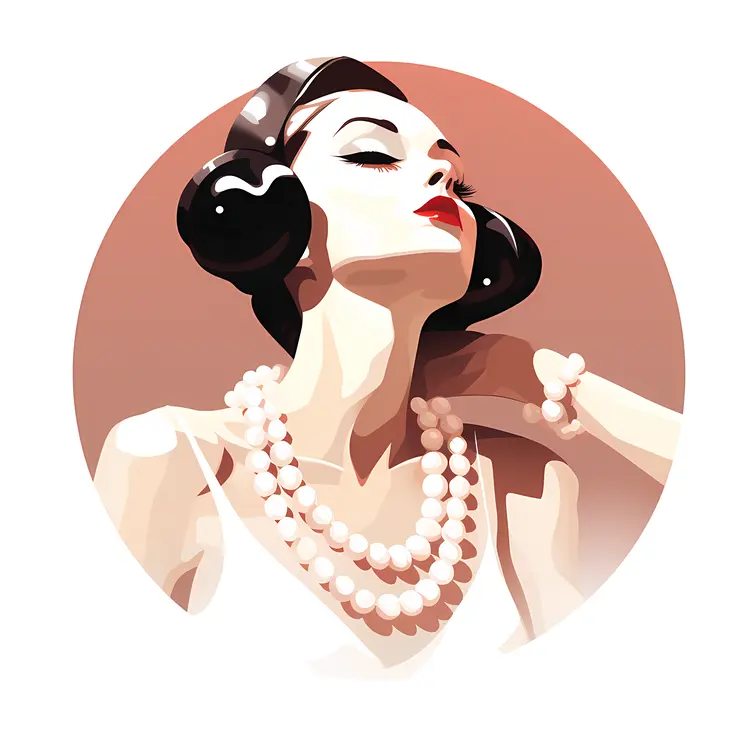 Sophisticated Woman with Pearl Necklace