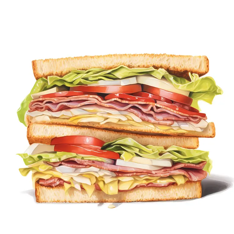 Delicious Ham and Cheese Sandwich