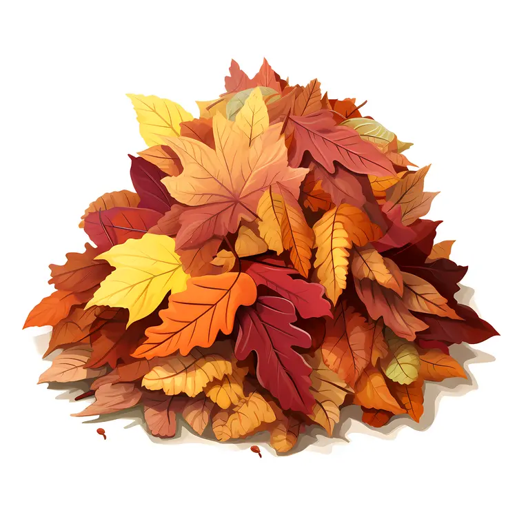 Colorful Autumn Leaves Pile