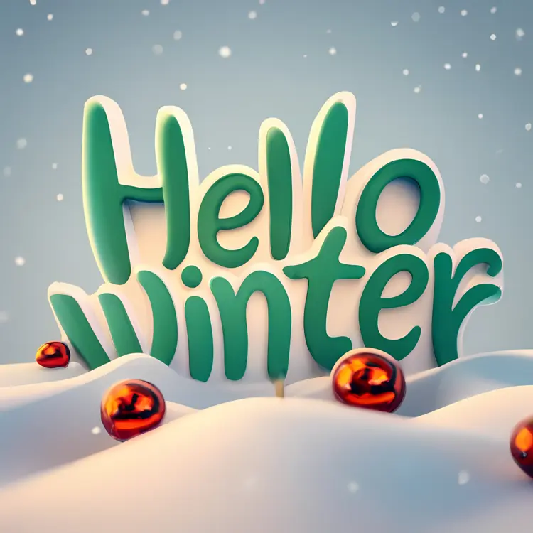 Hello Winter with Snow