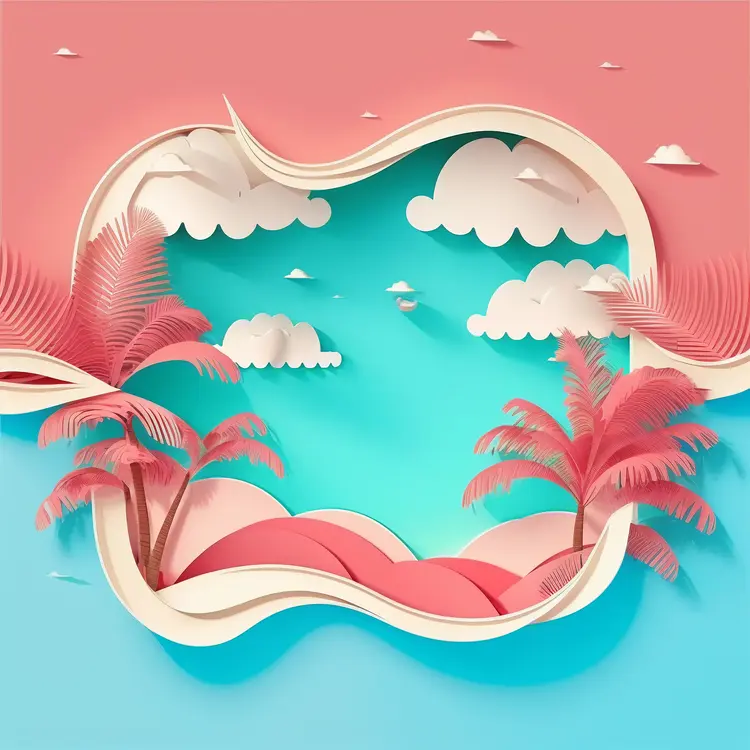 Tropical Paradise Paper Art