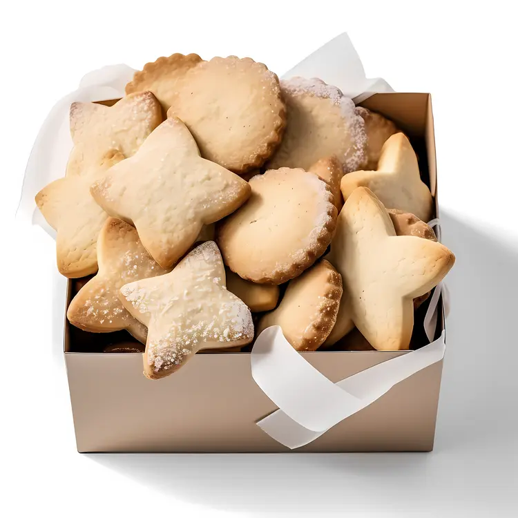 Delicious Homemade Cookies in a Gift Box