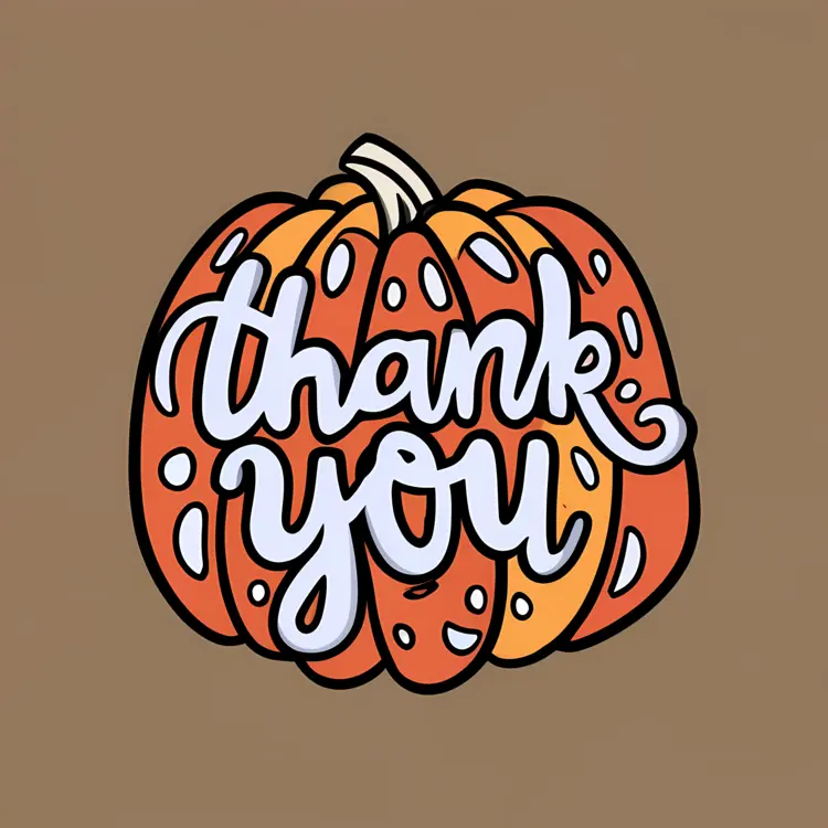 Thank You Pumpkin Illustration