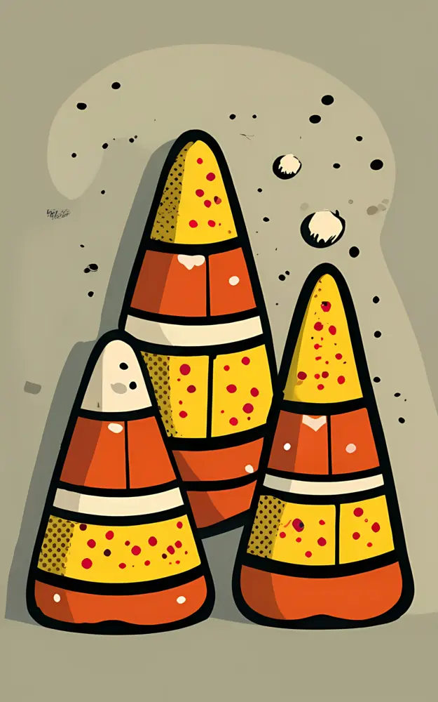 Colorful Candy Corn Illustration