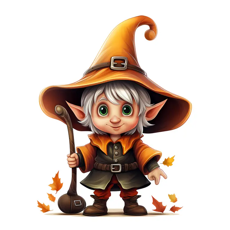 Cute Elf with Orange Hat