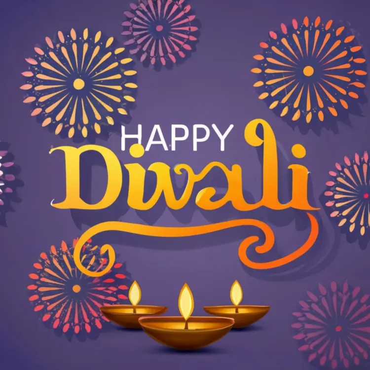 Happy Diwali with Fireworks