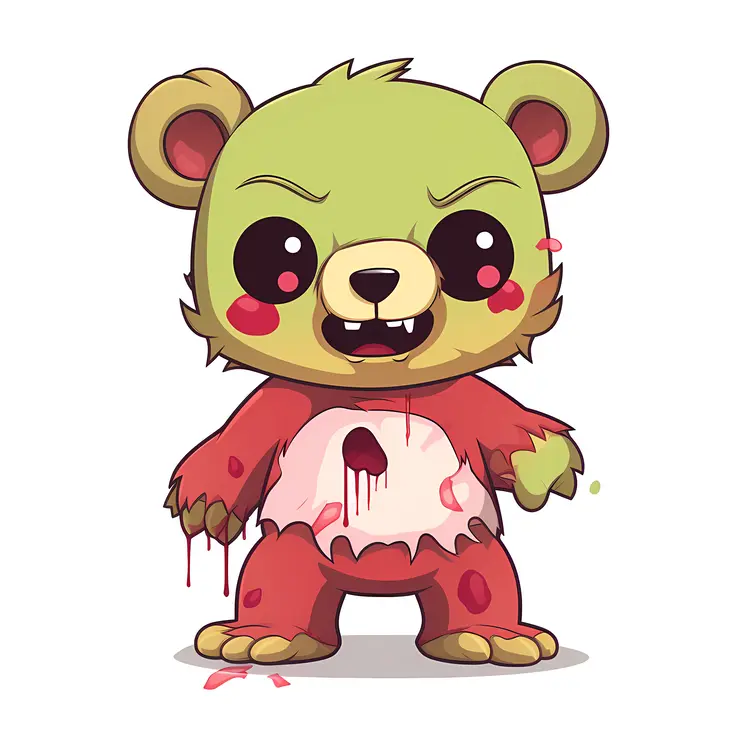 Cute Zombie Bear for Halloween