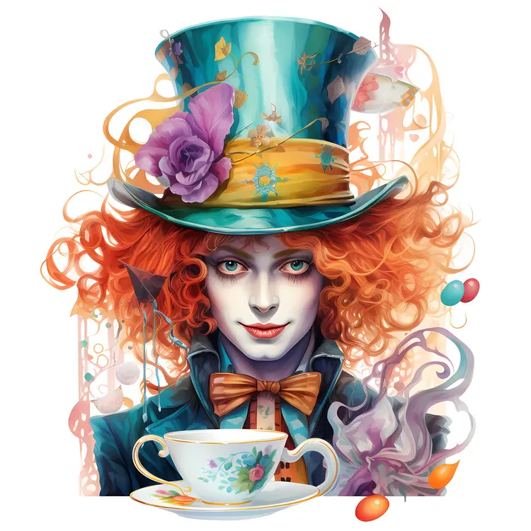 Mad Hatter with Tea Cup