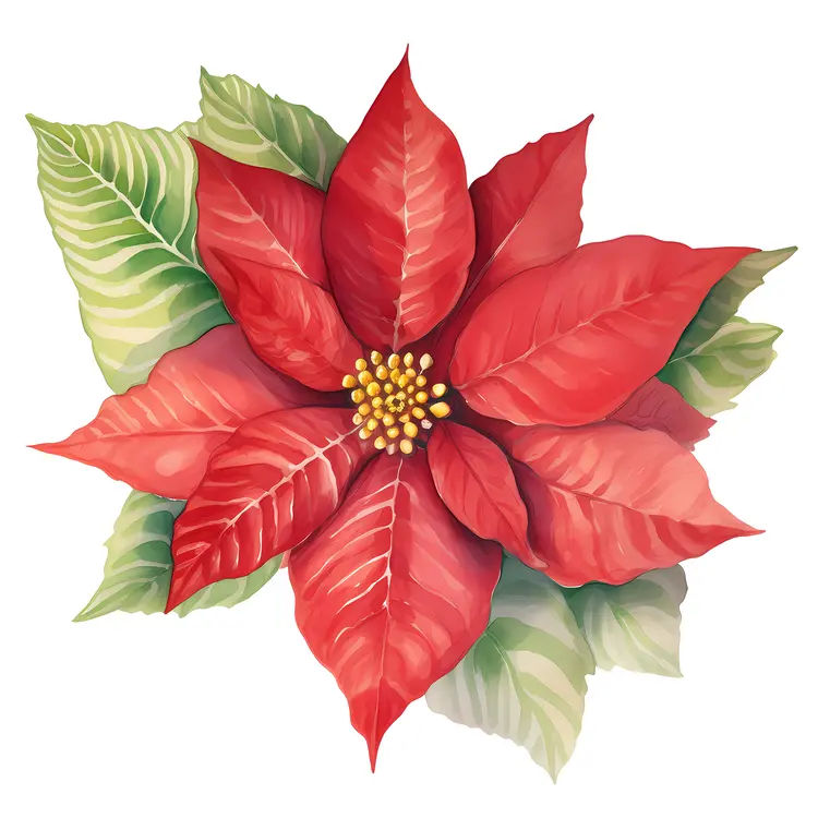 Beautiful Red Poinsettia for Christmas Decor