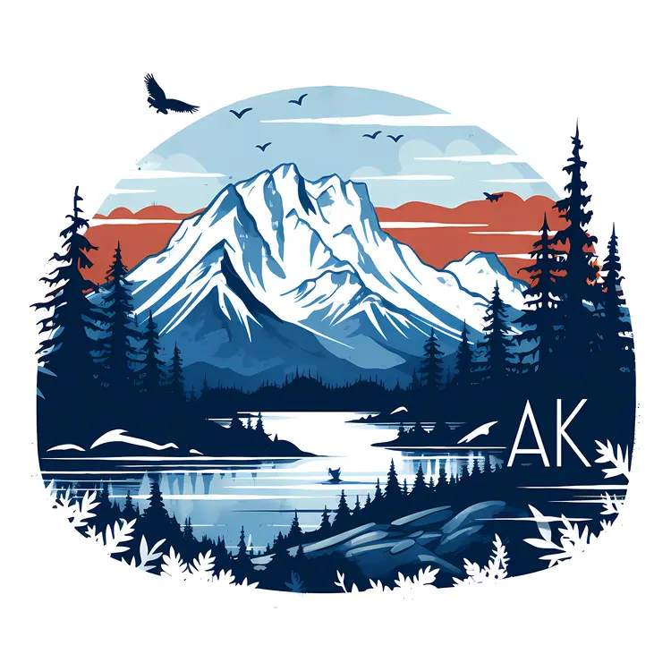 Mountain and Lake Landscape